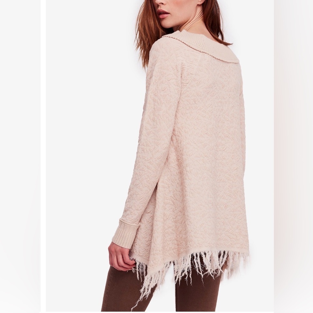 Free People Broken Glass Textured Fringe Tunic - Picture 2 of 6